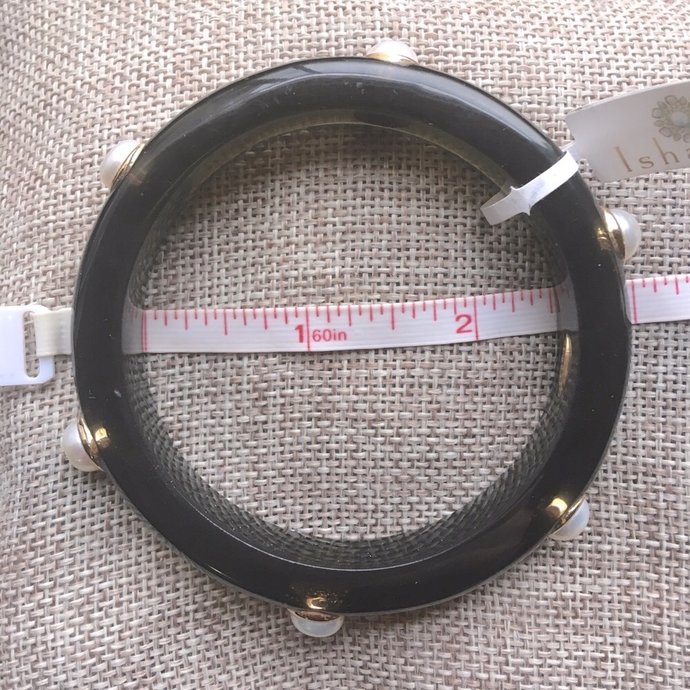 Black Pearl Translucent Resin Bangle Bracelet